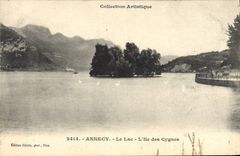 CPA Annecy Le Lac L'Ile des Cygnes 
