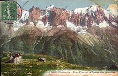 CPA Chamonix Plan Praz et la Chaine des Aiguilles 