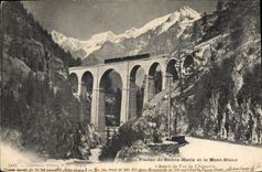 CPA Viaduc de Sainte Marie et le Mont Blanc 