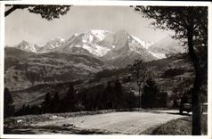 CPA Route de Sallaches Megeve Panorama sur le Mont Blanc 