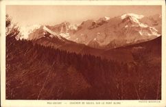 CPA Praz Coutant Coucher de Soleil sur le Mont Blanc 