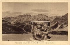 CPA Col du Galibier Rochers de la Grande Pare Table d'Orientation 