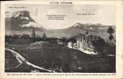 CPA Savoie Tourisme Abimes de Myans Pierre Hachee le plus gros debris de l'Eboulement du Mont Granie