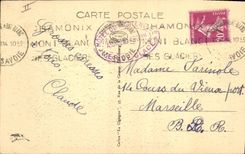 CPA Chamonix Chemin de Fer du Montenvers et Aiguille du Dru 