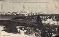 CPA Environs d'Annecy Panorama sur la Chaine du Mont Blanc vu du Semnoz 