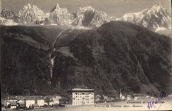 CPA Chamonix et les Aiguilles G Tairraz Geneve 