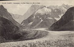 CPA Vallee d'Aoste Courmayeur Le Mont Blanc et la Mer de Glace 