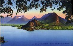 CPA Lac d'Annecy Duingt et le Massif des Bauges 