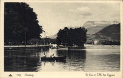 CPA Annecy Le Lac et l'Ile des Cygnes 