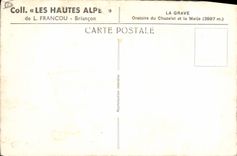 CPA Les Hautes Alpes de L Francou Briancon La Grave Oratoire du Chazelet et la Meije 