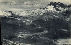 CPA Dauphine Vue panoramique du Col du Lautaret Le Col et le Grand Galibier 