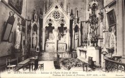 CPA Aix en Provence Interieur de l'Eglise St Jean de Malte Tombeau des Comtes de Provence 