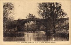 CPA Env d'Aix en Provence Le Pont des Trois Sautets 