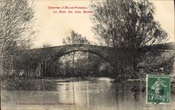 CPA Environs d'Aix en Provence Le Pont des Trois Sautets 