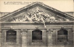 CPA Aix en Provence Fronton de l'Hotel des Postes Cybelle et le Rhone par Chastel 