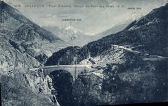 CPA Briancon Pont d'Asfeld Route du Fort des Tetes 