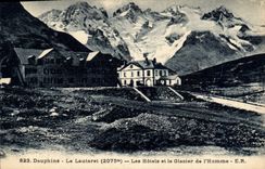 CPA Dauphine Le Lautaret Les Hotels et le Glacier de l'Homme 
