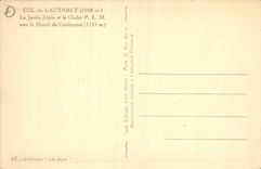 CPA Col du Lautaret Le Jardin Alpin et le Chalet PLM vers le Massif du Combeynot 