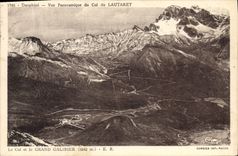 CPA Dauphine Vue Panoramique du Col du Lautaret Le Col et le Grand Galibier 