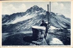 CPA Dauphine Au Galibier La Table d'orientation et le Gd Galibier 