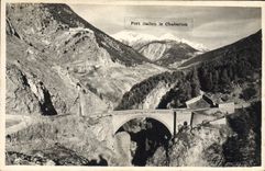 CPA Fort italien le Chaberton Briancon Le pont d'Asfeld 
