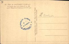 CPA Col du Lautaret Le Jardin alpin et le Chalet PLM vers le Massif du Combeynot 