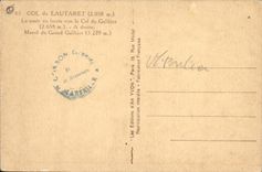 CPA Col du Lautaret La route en lacets vers la Col du Galibier 