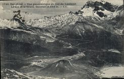 CPA Dauphine Vue panoramique du Col du Lauteret Le Col et le Grand Galibier 
