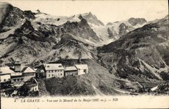 CPA La Grave Vue sur les Massif de la Meije 