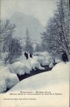 CPA Brianconnais Marches d'hiver officers alpins en reconnaissance au bord de la Clairee 