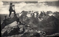CPA Le Dauphine Le Lautaret Vue de la Roche du Grand Galibier 