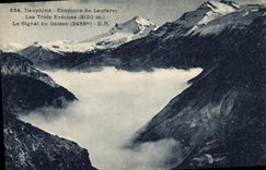 CPA Dauphine Environs du Lautaret Les Trois Eveches Le Signal du Goleon 