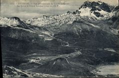 CPA Dauphine Vue panoramique du Col du Lautaret Le Col et le Grand Galibier 