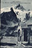 CPA Dauphine La Grave Eglise des Terrasses et la Meije 