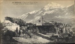 CPA Embrun Vue de la Route de Gap au fond le Pic du Clocher 