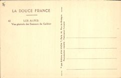 CPA Les Alpes Vue generale des Sommets du Galibier 