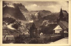 CPA Dauphine La Grave l'Eglise le Monument et la Meije 