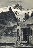 CPA Dauphine La Grave Eglise des Terrasses et la Meije 
