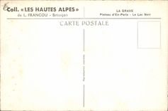 CPA La Grave Plateau d'En Paris Le Lac Noir 