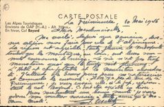 CPA Environs de Gap HA En hiver Col Bayard 