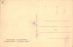 CPA Hautes Alpes Lac Lerie La Meige Le Rateau 