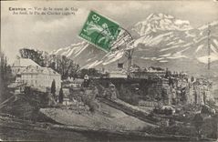 CPA Embrun Vue de la route de Gap Au fond le Pic du Clocher 