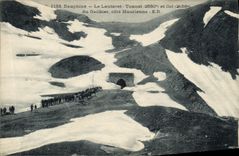 CPA Dauphine Le Lautaret Tunnel du Galibier cote Maurienne 