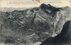 CPA Les Alpes Panorama du Col du Lautaret Route de Briancon Route du Col du Galibier 