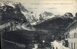 CPA Dauphine La Grave L'Hotel de la Meije et les Glaciers 