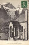 CPA La Grave Chapelle des Terrasses et la grand Pic de la Meije 