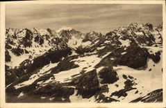 CPA Panorama du Col du Galibier Au cetre les Ecrins 