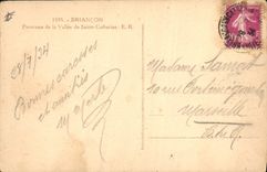 CPA Briancon Panorama de la Vallee de Sainte Catherine 