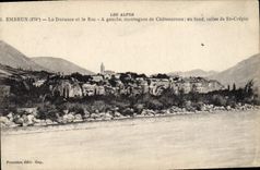 CPA Embrun La Durance et le Roc A gauche montagnes de Chateauroux au fond celles de St Crepin 