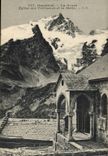 CPA Dauphine La Grave Eglise des Terrasses et la Meije 